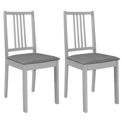 Sillas De Comedor Con Cojines De Madera Maciza 2 Unidades