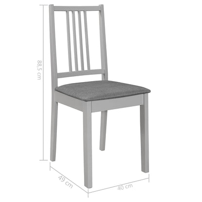 Sillas De Comedor Con Cojines De Madera Maciza 2 Unidades