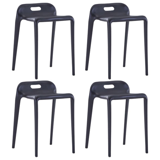 Taburetes Apilables 4 Unidades Plástico