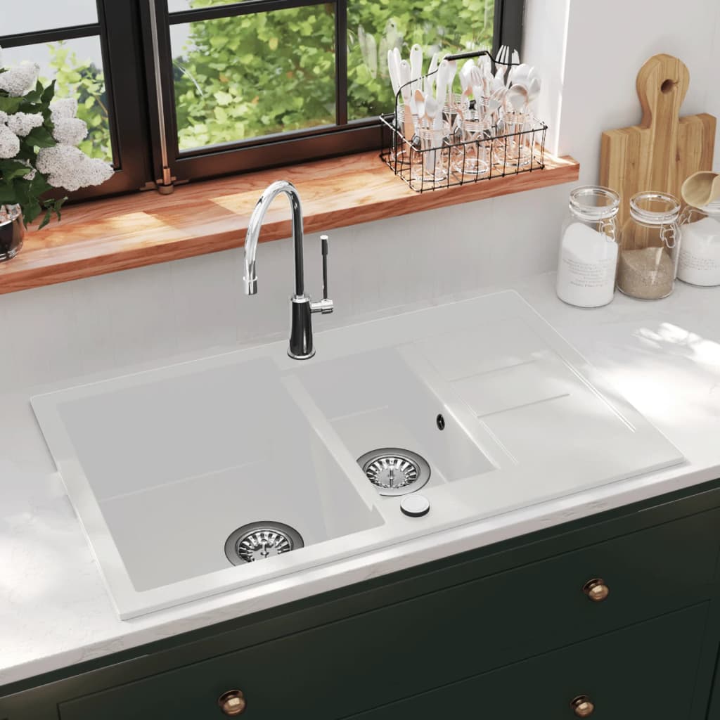 Fregadero De Cocina Con 2 Senos Granito