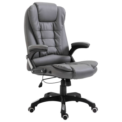 Silla De Oficina De Cuero Sintético Gris