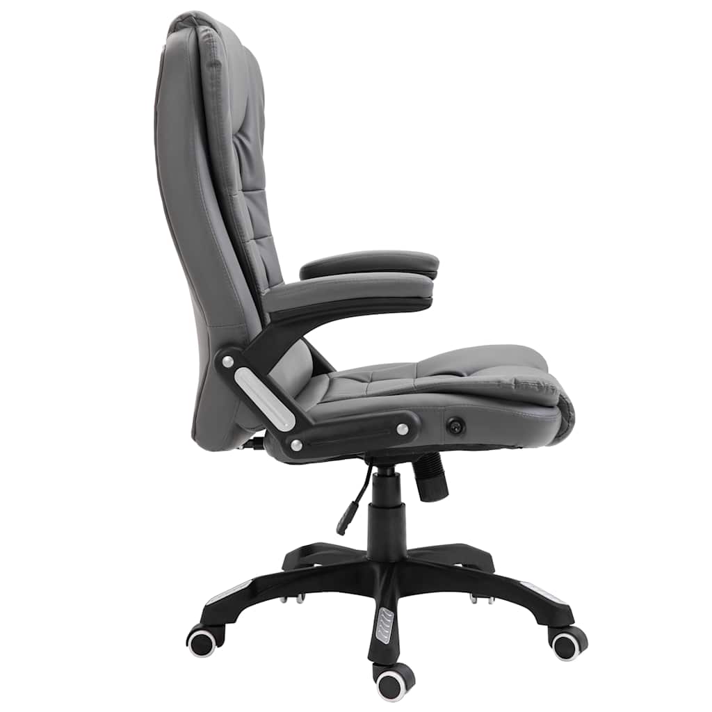 Silla De Oficina De Cuero Sintético Gris