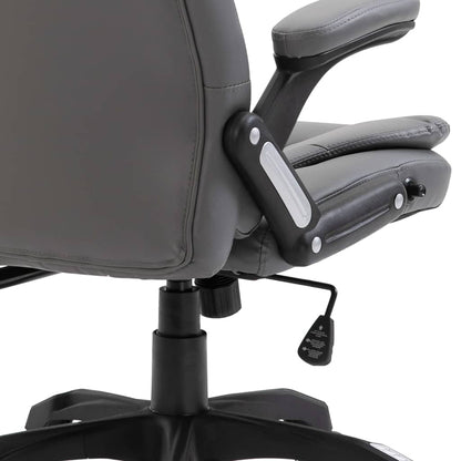 Silla De Oficina De Cuero Sintético Gris