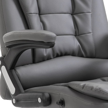Silla De Oficina De Cuero Sintético Gris