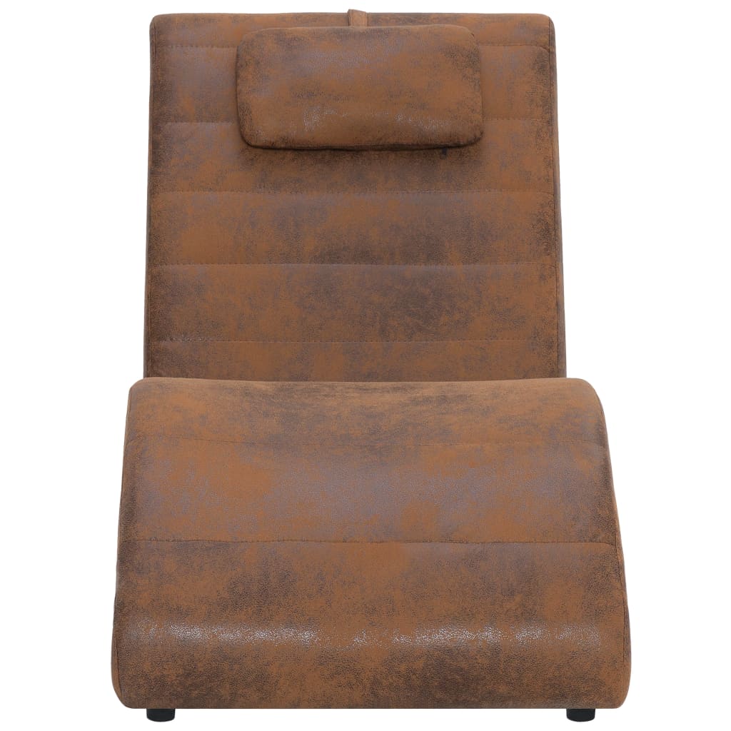 Diván Con Almohada De Piel De Ante Artificial