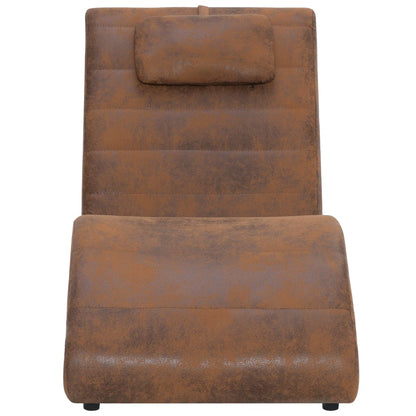 Diván Con Almohada De Piel De Ante Artificial