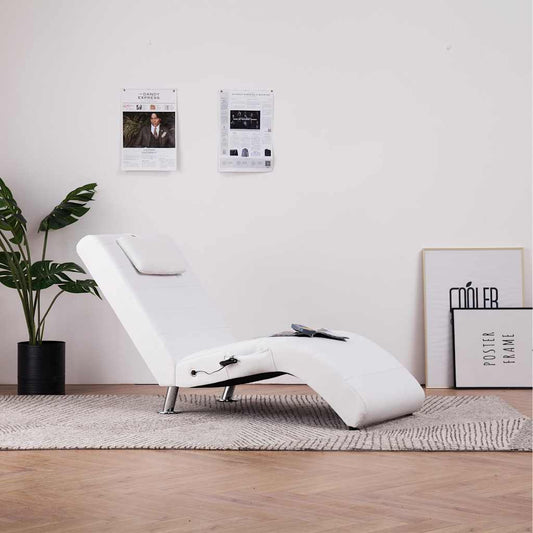 Diván De Masaje Con Almohada De Cuero Sintético