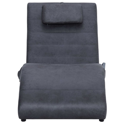 Diván De Masaje Con Almohada De Piel De Ante Artificial