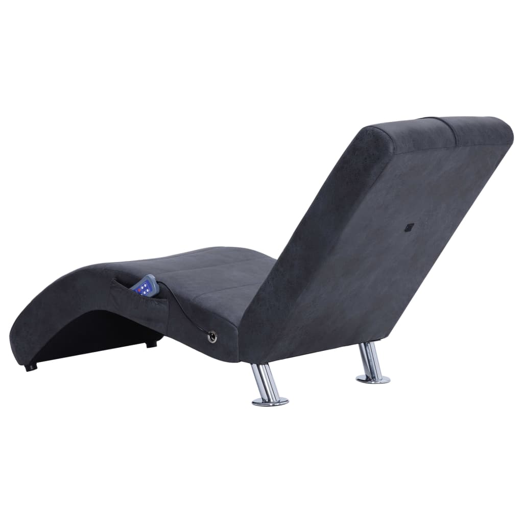 Diván De Masaje Con Almohada De Piel De Ante Artificial