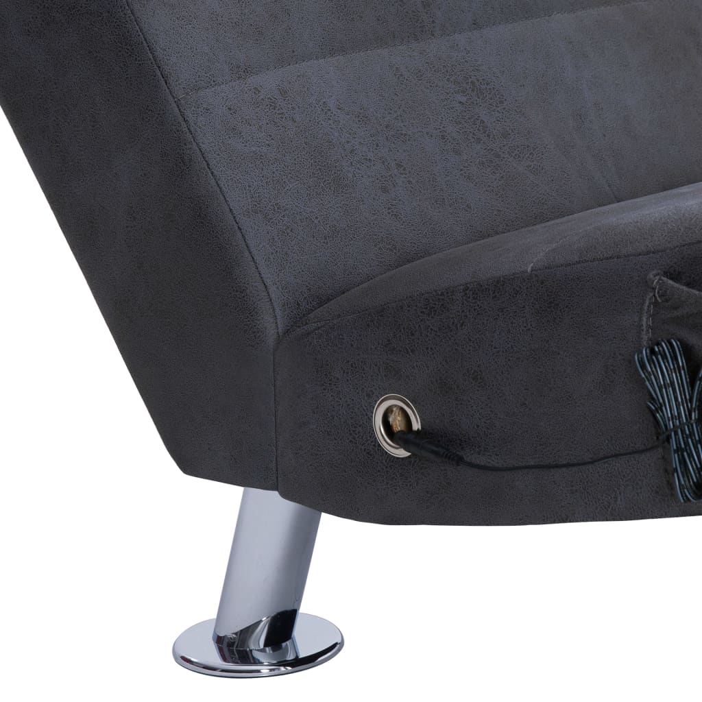 Diván De Masaje Con Almohada De Piel De Ante Artificial