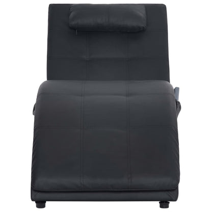 Diván De Masaje Con Almohada De Cuero Sintético Marrón