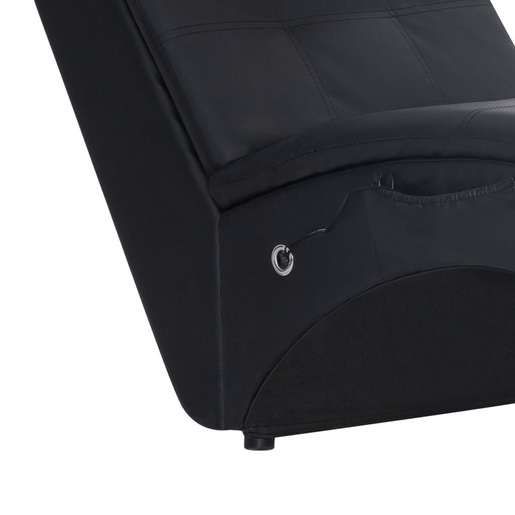 Diván De Masaje Con Almohada De Cuero Sintético Marrón