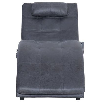 Diván De Masaje Con Almohada De Piel De Ante Artificial