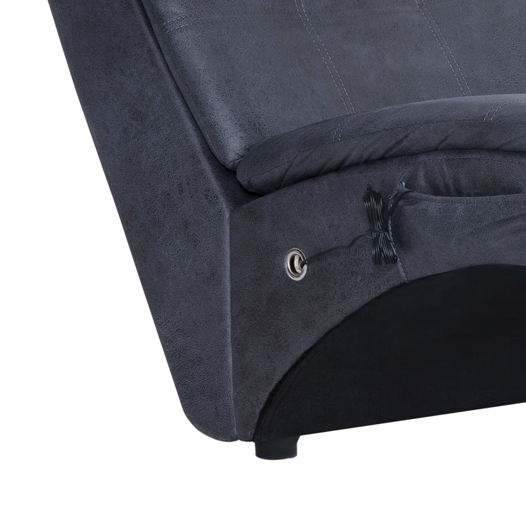 Diván De Masaje Con Almohada De Piel De Ante Artificial