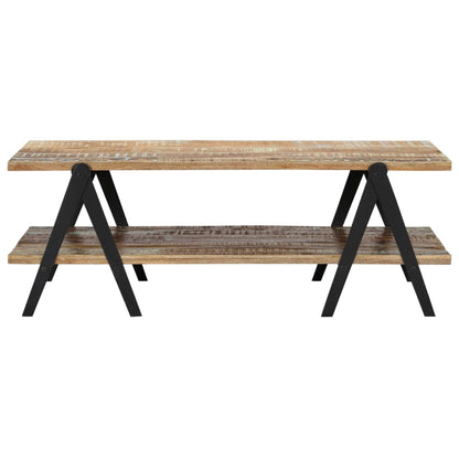 Mesa De Centro Madera Maciza Reciclada 115X60X40 Cm