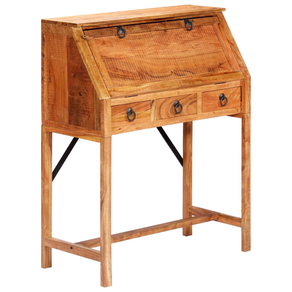 Escritorio De Madera Maciza De Acacia