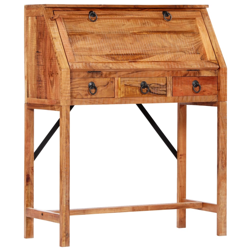 Escritorio De Madera Maciza De Acacia