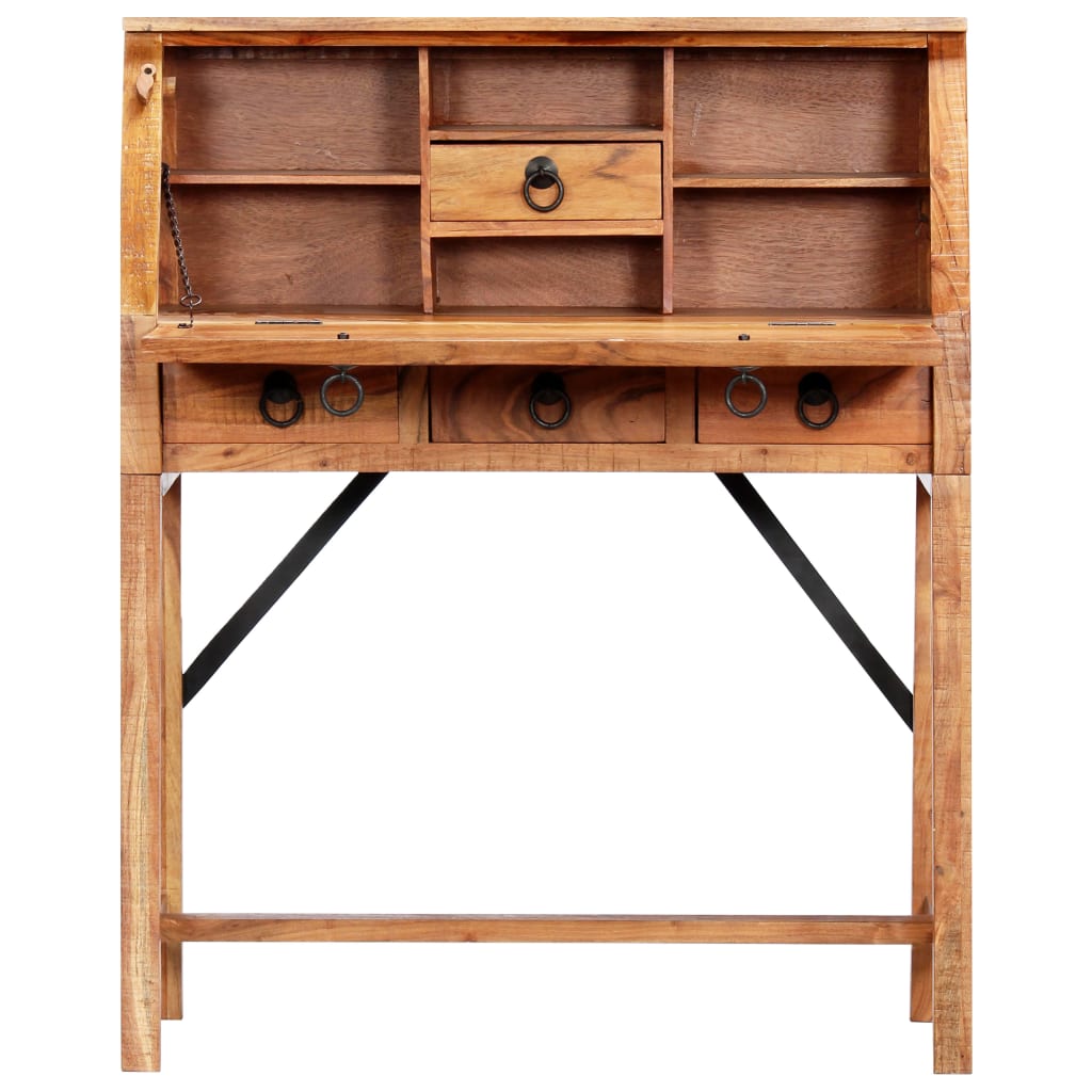 Escritorio De Madera Maciza De Acacia