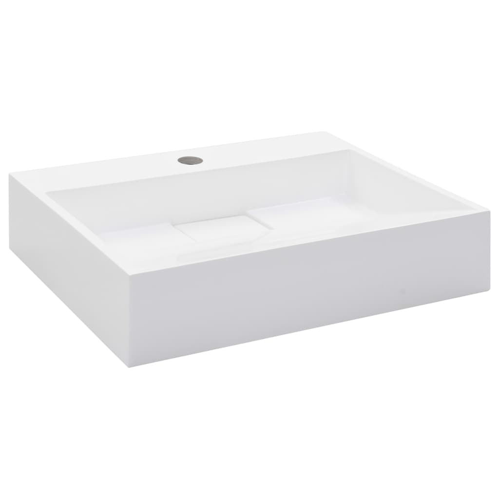 Lavabo Resina Mineral/Mármol Blanco