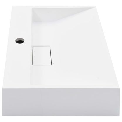 Lavabo Resina Mineral/Mármol Blanco