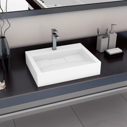 Lavabo Resina Mineral/Mármol Blanco