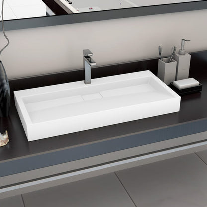 Lavabo Resina Mineral/Mármol Blanco
