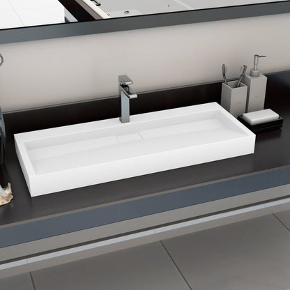 Lavabo Resina Mineral/Mármol Blanco