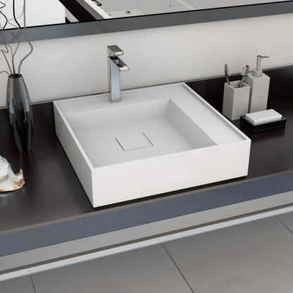 Lavabo Resina Mineral/Mármol Blanco