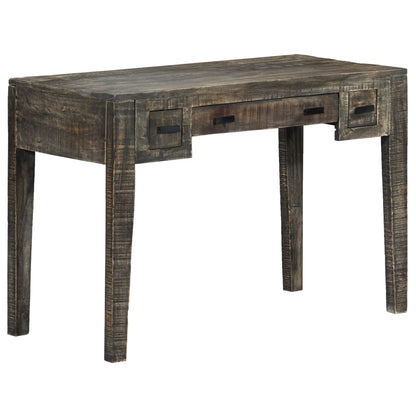 Escritorio De Madera Maciza De Mango Negro 110X50X75 Cm