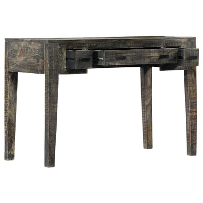Escritorio De Madera Maciza De Mango Negro 110X50X75 Cm