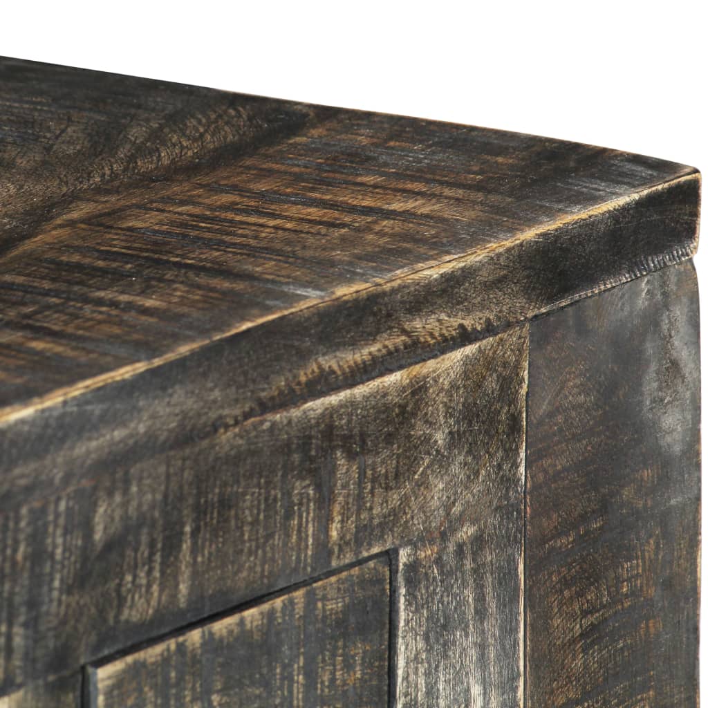 Escritorio De Madera Maciza De Mango Negro 110X50X75 Cm