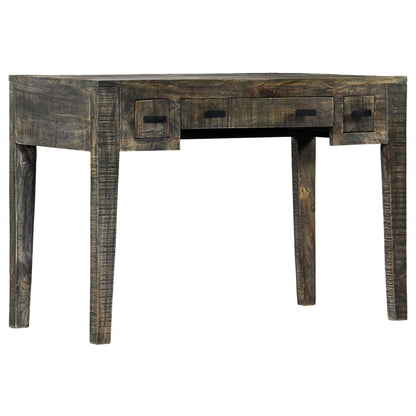 Escritorio De Madera Maciza De Mango Negro 110X50X75 Cm