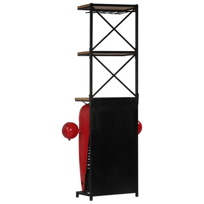 Botellero Forma De Tractor Madera Maciza De Mango 49X31X172 Cm