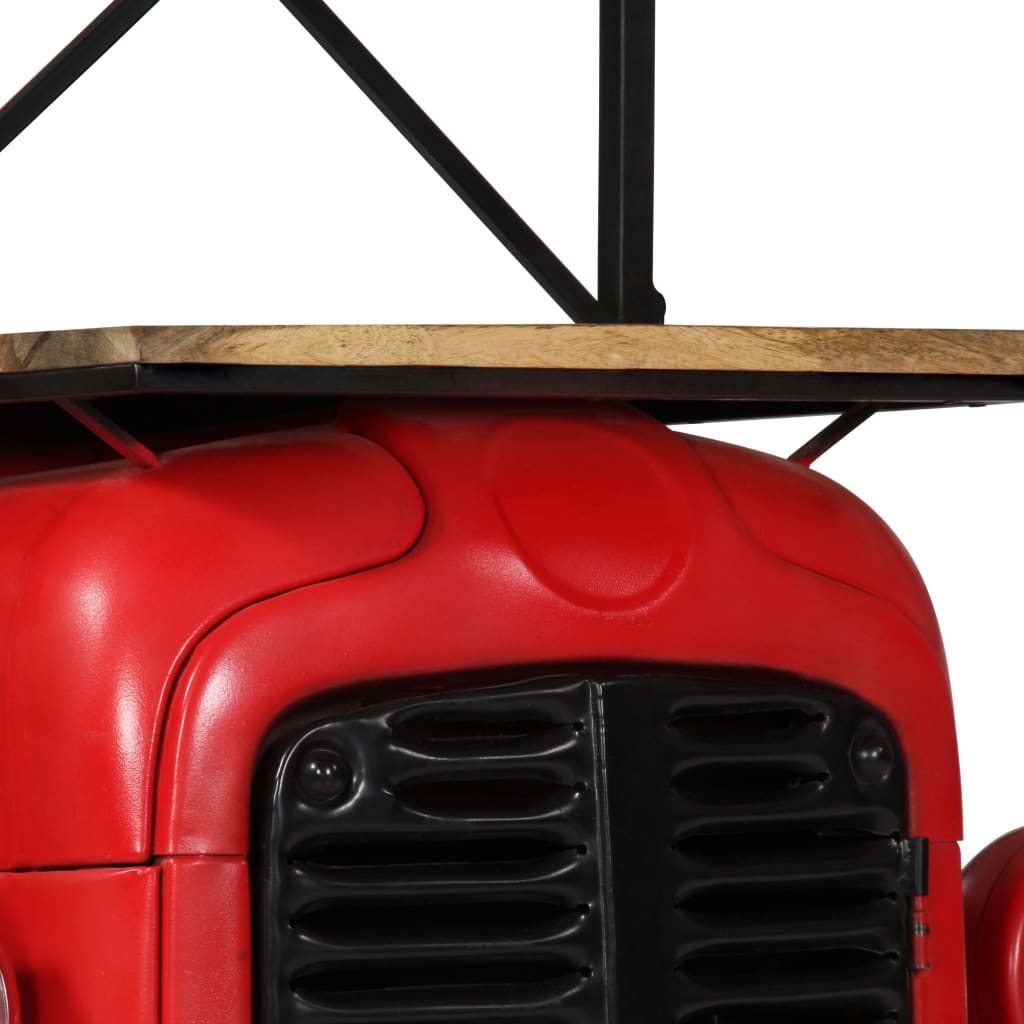 Botellero Forma De Tractor Madera Maciza De Mango 49X31X172 Cm
