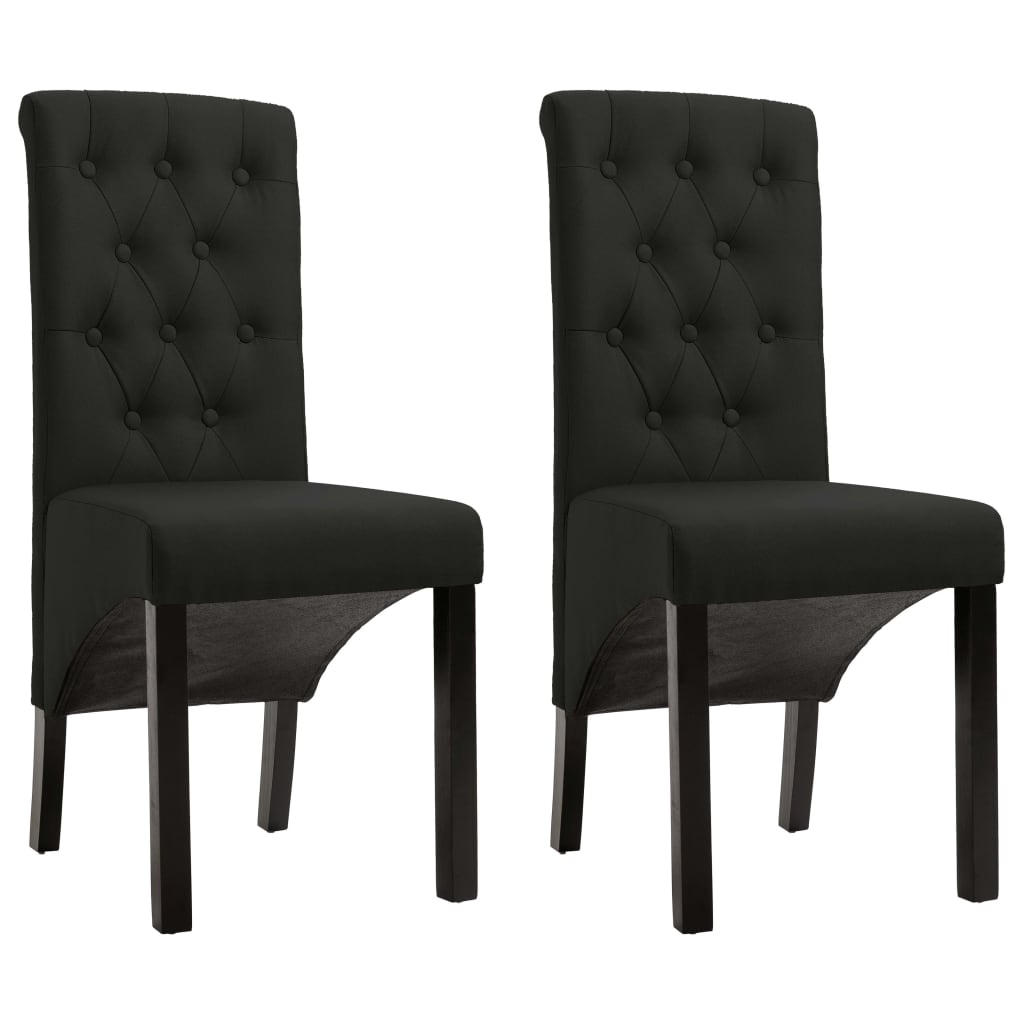 Sillas De Comedor 4 Unidades Tela Negras