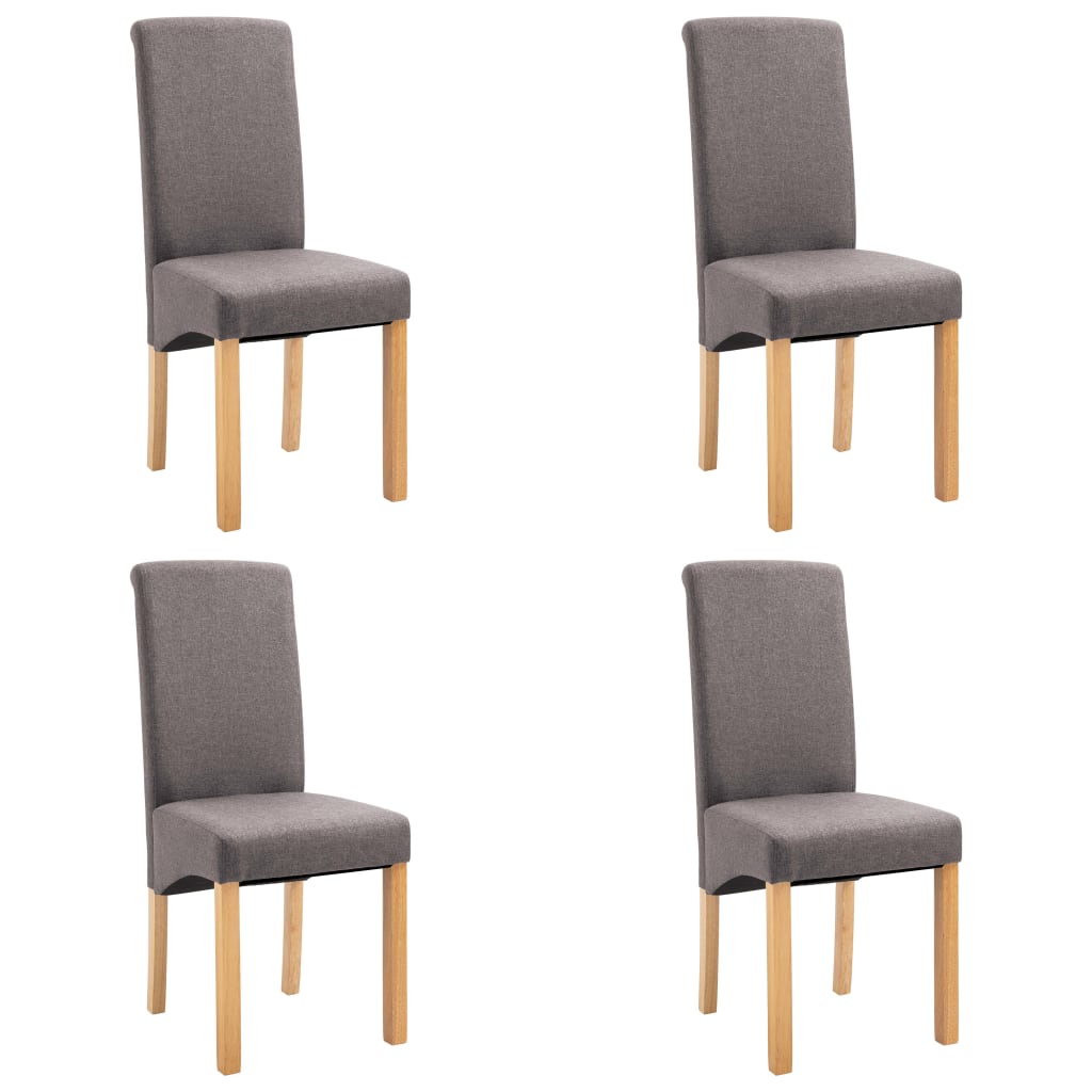 Sillas De Comedor 4 Unidades Tela Gris
