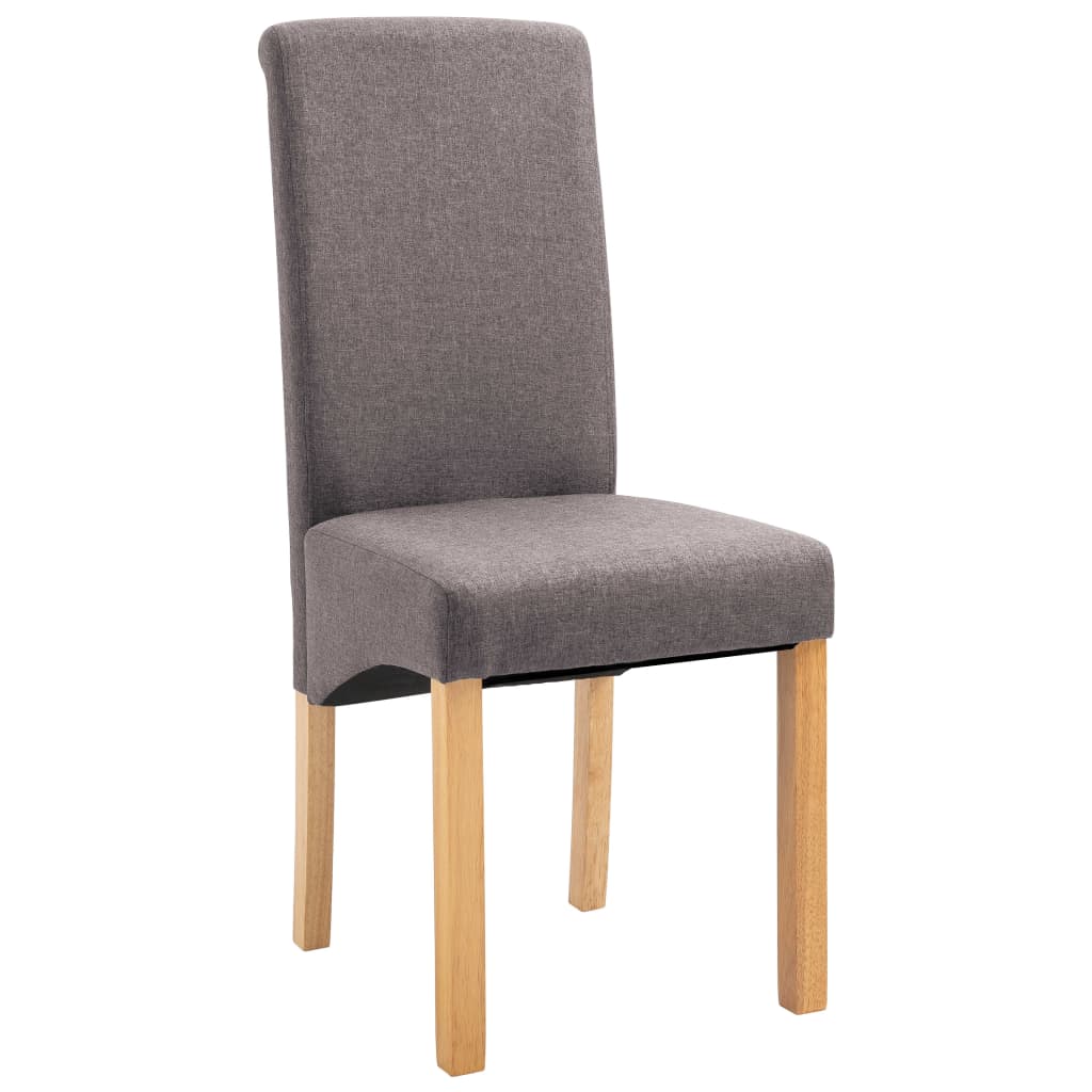 Sillas De Comedor 4 Unidades Tela Gris