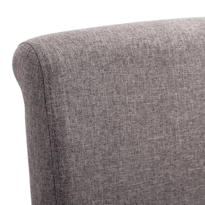 Sillas De Comedor 4 Unidades Tela Gris