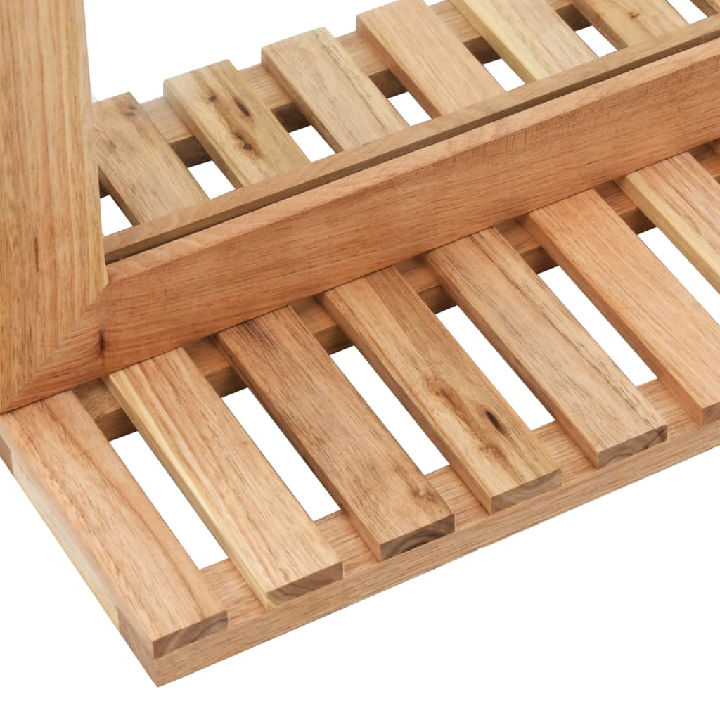 Espejo De Cuarto De Baño Madera Maciza De Nogal 60X12X62 Cm