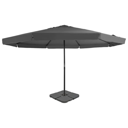 Sombrilla De Jardín Con Base Portátil Gris Taupe