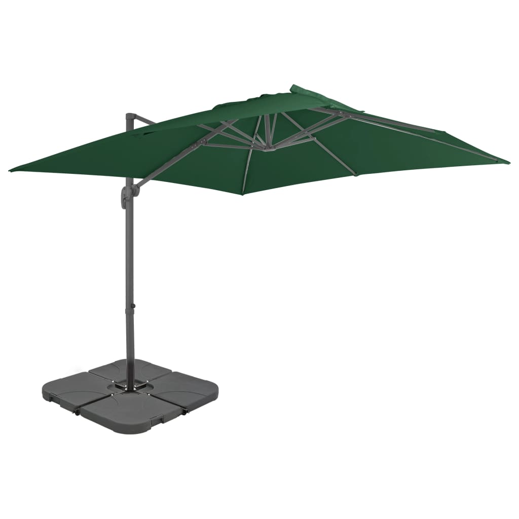 Sombrilla De Jardín Con Base Portátil Gris Taupe
