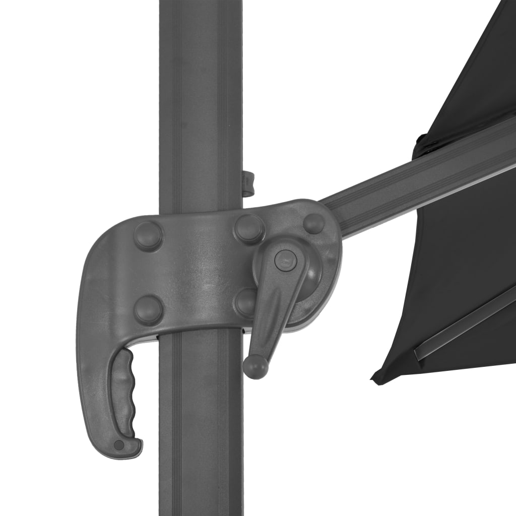 Sombrilla De Jardín Con Base Portátil Gris