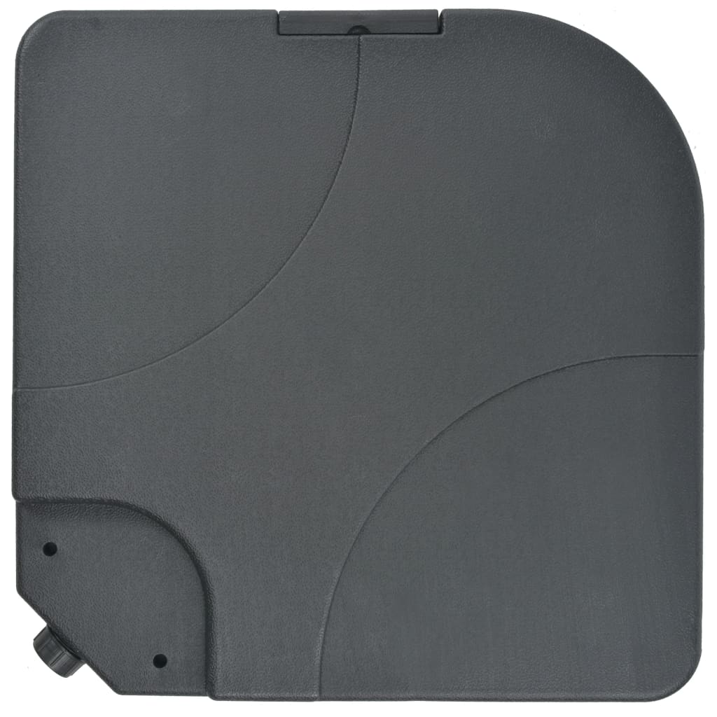 Sombrilla De Jardín Con Base Portátil Gris