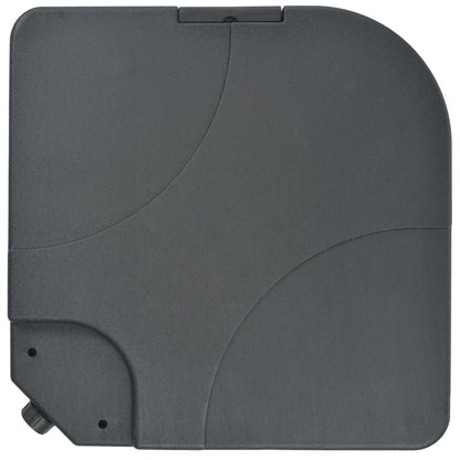 Sombrilla De Jardín Con Base Portátil Gris