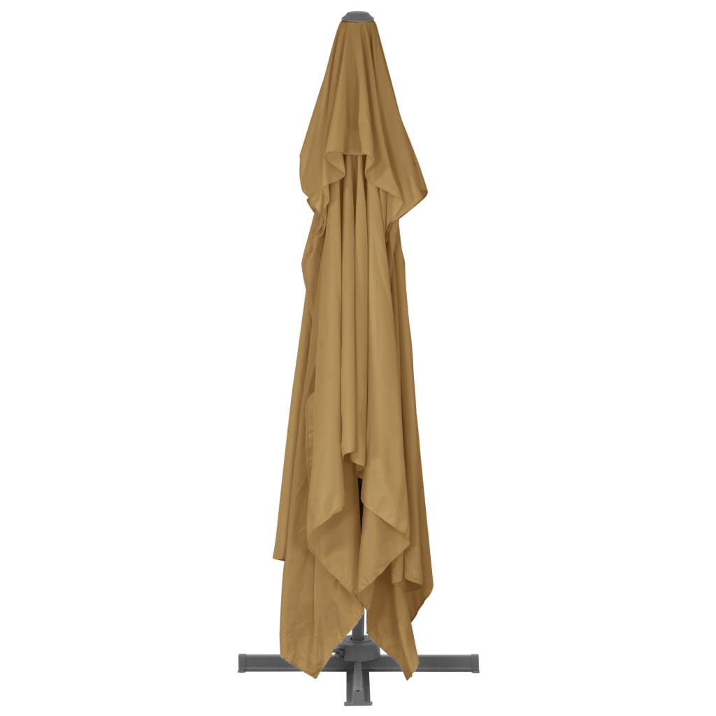 Sombrilla De Jardín Con Base Portátil Gris Taupe