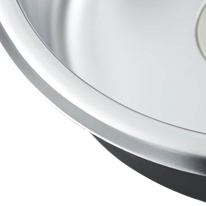 Fregadero De Cocina Con Colador Y Sifón De Acero Inoxidable