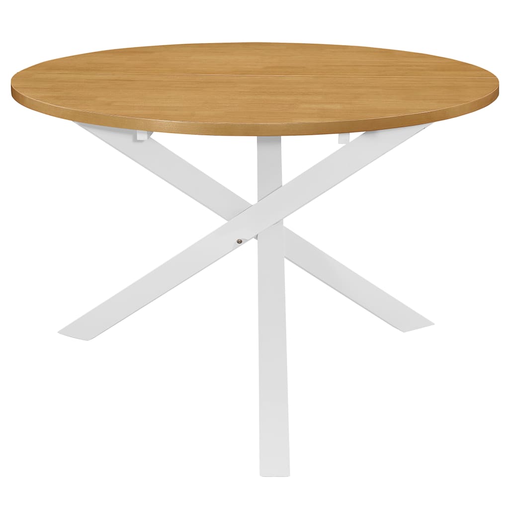 Juego De Muebles De Comedor 5 Piezas Mdf Blanco