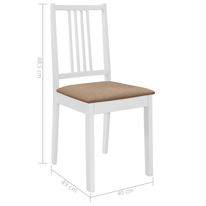 Juego De Muebles De Comedor 5 Piezas Mdf Blanco