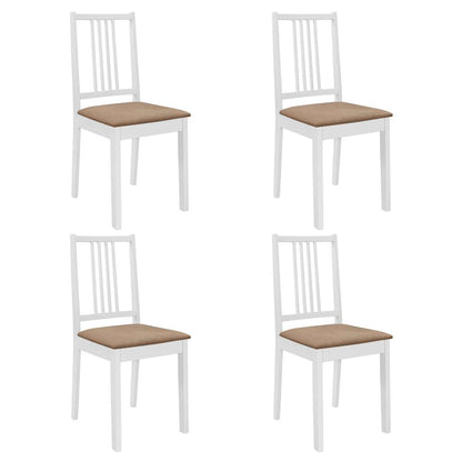 Juego De Muebles De Comedor 5 Piezas Mdf Blanco