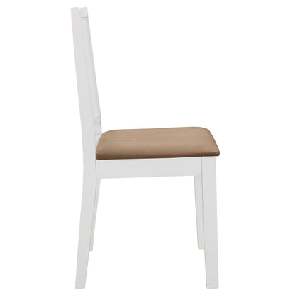 Juego De Muebles De Comedor 5 Piezas Mdf Blanco